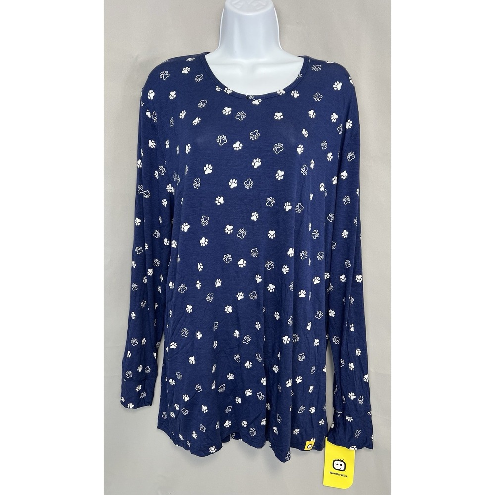 Wonderwink Women's Pijamas dog prints Top Sz XL New